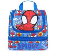 Get Trend 3D Spidey et Ses Amis Sac Isotherme Repas Enfant Garcon,Lunch Bag Isotherme avec Double Compartiment,Poignée et Fermeture Eclair,École, Sortie ou Pique Nique Cadeau Enfant (Multi Spidey)