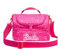 Get Trend Barbie Sac Isotherme Repas Enfant Fille, Double Compartiment Sac Repas Isotherme avec Bandoulière Amovible et Fermeture Eclair pour École, Pique Nique ou Sortie, Cadeau Fille (Rose Barbie)