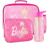 Get Trend Barbie Sac Isotherme Repas Enfant Set, 3 Pcs Bento Lunch Box, Lunch Bag Isotherme et Sans BPA Gourde Air Up, Robuste Fermeture Eclair, Porte Bouteille et Poignée, Cadeau Fille (Rose Barbie)