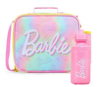 Get Trend Barbie Sac Isotherme Repas et Gourde Enfant Set, Bandoulière et Fermeture Eclair Lunch Bag Isotherme et Sans BPA Gourde Sport, École, Sortie ou Pique Nique, Cadeau Enfant (Rose/Multi)