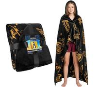 Get Trend Couverture a Capuche pour Femme, Ados et Enfants 130x150 cm, Poncho Plaid Polaire Chaud, Comfy Couverture Portable, Cosy Idee Cadeau