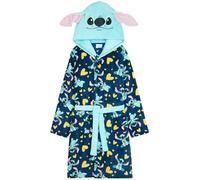 Get Trend Disney Stitch Peignoir Polaire Fille et Ado, Robe de Chambre Enfant avec Capuche et Ceinture, Idée Cadeau (11-12 Ans, Bleu Marine/Bleu Stitch)