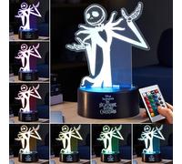 Get Trend Disney The Nightmare Before Christmas Veilleuse LED, Lampe USB Pile avec 16 Couleurs & 4 Modes, Table de Chevet et Bureau Lampe (Multi Jack Skellington)