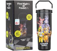Get Trend Five Nights at Freddy’s Gobelet Isotherme avec Paille | et Poignée 850ml, Acier Inoxydable Mug Isotherme Cafe 12H Froid et 5H Chaud, Anti Fuite Sans BPA Gourde Sport, Bureau Travel