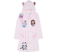 Get Trend Gabby's Dollhouse Peignoir Polaire Fille et Ado, Robe de Chambre Enfant avec Capuche et Ceinture, Idée Cadeau (2-3 Ans, Rose Gabby's Dollhouse)