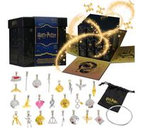 Get Trend Harry Potter Calendrier de l'Avent 2026 Bijoux avec 24 Breloques | Compte à Rebours Noël avec Magique Charms et Bracelet Femme, Ados et Enfants, Vif d'or et Pochette Velours, Idee Cadeau Noel