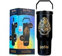 Get Trend Harry Potter Gobelet Isotherme avec Paille et Poignée 850ml, Acier Inoxydable Mug Isotherme Cafe 12H Froid et 5H Chaud, Sans BPA Gourde Sport, Bureau ou Travel (Noir Harry Potter)