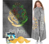 Get Trend Harry Potter Phosphorescent Plaid Polaire et Coussin Vif d'Or 3D | Cosy Ensemble avec 130x150cm Plaid Canape ou Lit et Coussin Decoratif, Decoration Chambre ou Salon, Idee Cadeau