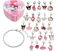 Get Trend Hello Kitty Calendrier de l'Avent Bijoux 2026 Fille et Ados | Boîte à Bijoux avec Bracelet en Acier Inoxydable et Breloques, Compte à Rebours de Noël Cadeau Fille (Rose Hello Kitty)