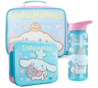 Get Trend Hello Kitty Cinnamoroll Sac Isotherme Repas Enfant Set, 3 Pcs Lunch Bag Isotherme, Bento Lunch Box et Sans BPA Gourde Air Up, Fermeture Eclair et Poignée