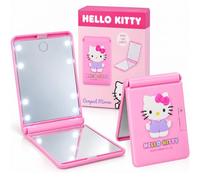 Get Trend Hello Kitty Sanrio Compact LED 2X Miroir Grossissant | Petit et Pliable Double Face Miroir de Poche, Mirroir Portable pour Sac à Main Voyage (Rose Hello Kitty)