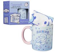 Get Trend Hello Kitty Sanrio Mug et Chaussettes Coffret Cadeau Femme et Ado, Tasse Céramique 340ml, Chaussettes Colorées Kuromi Cinnamoroll (Bleu Cinnamoroll)