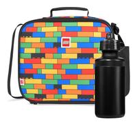 Get Trend LEGO Sac Isotherme Repas avec Gourde Enfant, Ensemble 2 Pièces | 5.4 L Lunch Bag Isotherme et 500ml Sans BPA Gourde Sport, Pour École, Sortie ou Pique Nique, Cadeau Enfant