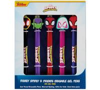 Get Trend Marvel Spidey Stylos Effaçables Gel Lot Stylo Bille de 5 Fournitures Scolaires Papeterie Kawaii Encre Cadeau Garçon (Spidey)