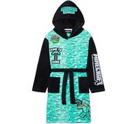 Get Trend Minecraft Robe Enfant et Ado, Robe de Chambre Polaire à Capuche avec Poches Loungewear Hiver, Idée Cadeau Creeper (11-12 Ans, Vert Minecraft)