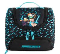 Get Trend Minecraft Sac Isotherme Repas Garcon avec Double Compartiment, Poignée de transport et Fermeture Eclair Sac Repas Isotherme (Multi/Bleu Minecraft)