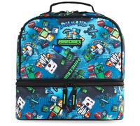Get Trend Minecraft Sac Isotherme Repas Garcon avec Double Compartiment, Poignée de transport et Fermeture Eclair Sac Repas Isotherme (Multi Minecraft)