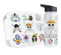Get Trend One Piece Boite a Gouter Enfant Garcon et Gourde Air Up Set, Bento Lunch Box Compartiments et San BPA Gourde avec Paille, Lave Vaisselle et Micro-ondes Sûre École ou Sortie (Multi One Piece)