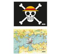 Get Trend One Piece Drapeau Pirate Décoratif Ensemble 2 Pièces 110 x 80 cm