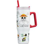 Get Trend One Piece Gobelet Isotherme 920 ml, Double Acier Inoxydable Mug Isotherme avec Poignée et Paille, 42H Glace, 12H Froid et 8H Chaud, Anti Fuite Sans BPA Gourde Sport (Multi One Piece)