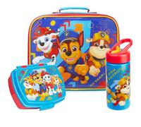 Get Trend Pat Patrouille Sac Isotherme Repas Enfant Set, 3 Pcs Boite Repas 620ml, Gourde avec Paille 420ml et Lunch Bag Isotherme 5L, Fermeture Eclair et Poignée, Cadeau Enfant (Multi Paw Patrol)