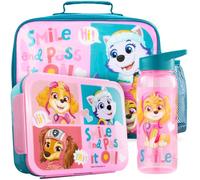 Get Trend Pat Patrouille Sac Isotherme Repas Enfant Set, 3 Pcs Sac Repas Isotherme, Bento Lunch Box et Gourde Sans BPA, Fermeture Eclair,Poignée et Porte Bouteille,Cadeau Fille(Rose/Multi Paw Patrol)