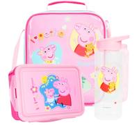 Get Trend Peppa Pig Set Sac Isotherme Repas Enfant, 3 Pièce Boite Repas