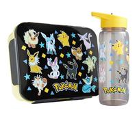 Get Trend Pokemon Bento Lunch Box Garcon et Gourde Air Up Set, 640 ml Gourde Sans BPA avec Paille, Lave Vaisselle et Micro-ondes Sûre Boite a Lunch Enfant 1.75 L avec Compartiments (Multi Pokemon)
