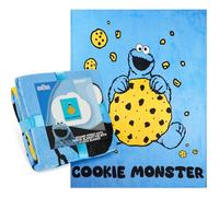 Get Trend Sesame Street Cookie Monster Couverture Polaire Enfant 130x150 cm, Plaid Doux pour Lit, Canapé ou Voyage, Décoration Chambre, Cosy Idée Cadeau (Multi Cookie Monster)