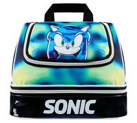Get Trend Sonic Sac Isotherme Repas Enfant, Shadow Sac Lunch Box avec Compartiment Double et Fermeture Eclair, Voyage ou Pique Nique Idee Cadeau (Noir Sonic)