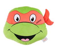 Get Trend Teenage Mutant Ninja Turtles Coussin 3D Enfant Ado et Adulte, Oreiller Peluche Doux, Coussin Confort Décoration Chambre en Polaire (Vert TMNT, L38 x W34)