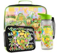 Get Trend Tortues Ninja Sac Isotherme Repas Enfant Set, 3 Pièces TMNT Lunch Bag Isotherme 5L, Bento Boite Repas 2L et BPA Gourde avec Paille 640 ml,pour École ou Sortie,Cadeau Enfant (Multi TMNT)