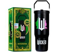 Get Trend Wicked Gobelet Isotherme avec Paille et Poignée 850ml, Acier Inoxydable Mug Isotherme Cafe 12H Froid et 5H Chaud, Sans BPA Gourde Sport, Bureau ou Travel (Noir Wicked)