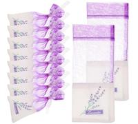 GETAJGHSD 20pcs Sachets de Lavande Parfumés en Coton et Tulle pour Décorer Votre Maison ou Voiture, Pochons Présent Résistants à L’usure et Élégants Plusieurs styles