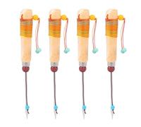 GETAJGHSD Accessoire thé 4pcs : aiguille et couteau en acier inoxydable et bois pour prying puer tea cake, outils portables adaptés aux feuilles de thé, pour cérémonie du thé