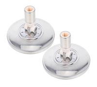 GETAJGHSD Accessoires de Rechange pour Balai Rotatif à Franges, Plaque Ronde en Acier Inoxydable 360° pour Manche de 22mm, Lot de 2 Pièces pour Nettoyage de Sol à Domicile