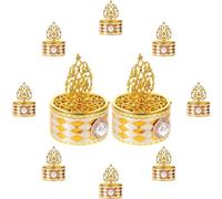 GETAJGHSD Coffret de 12 Boîtes à Bonbons Dorées en Plastique Léger Grosse Capacité, Design Créatif Élégant pour Rangement Polyvalent Quotidien et Décorations de Mariage
