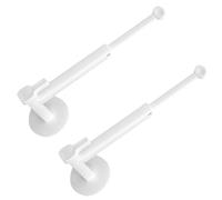 GETAJGHSD Crochet Mural Adhésif Blanc 2pcs, Fixation sans Clou, Design Multifonctionnel en Ps, pour Rideaux et Accessoires, Installation Facile et Minimaliste