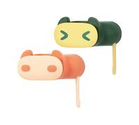 GETAJGHSD Crochet Suspendre 2pcs pour Balai en Plastique sans Clou Vert et Orange, Support Mural Robuste Installation Facile Forte Adhérence Cuisine et Jardin
