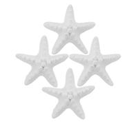 GETAJGHSD Diffuseur D'aromathérapie Diffusion Continue Diffuseur D'huile Essentiel en Plâtre D'étoile de Mer Blanc, Lot de 4 Pièces pour Voiture et Armoire