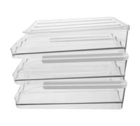 GETAJGHSD Étagère à Œufs Empilable en Plastique Transparent à Roulettes, Grand Capacité pour Rangement Frigo Œuf, Organiseur Compact pour Réfrigérateur