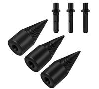 GETAJGHSD Foret à Fendre le Bois en Acier Noir 3pcs sans Lames Mobiles pour Fendeuse à Bois et Prévention du Glissement Usage Domestique