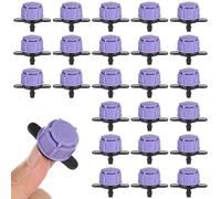 GETAJGHSD Goutteur Réglable 50 Pièces à 5 Trous pour Micro-Irrigation | Pp et Pom, Démontable et Lavable, Installation Facile, Usage Jardin et Agriculture, Couleur Pourpre