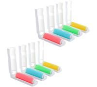 GETAJGHSD Lot de 8 Rouleaux D'épilation Réutilisables et Pliables pour Vêtements en Plastique Léger Brosse Adhésive Lavable pour Poils D'animaux et Poussière