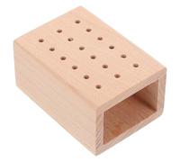 GETAJGHSD Organisateur de Porte-Fraises en Bois 18 Trous pour Accessoires Nail Art et Fournitures Salon Adapté Rangement Bureau et Atelier