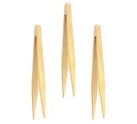 GETAJGHSD Pinces en Bambou 3 Pièces Poignée Ergonomique, Accessoires Cuisine Portables pour Saisir, Gâteaux et Grillades, Cuisine et Activités Extérieures
