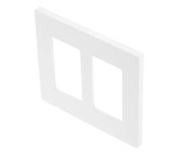 GETAJGHSD Plaque Murale Blanche en PC pour Double Interrupteur, Design Minimaliste et Fonctionnel, Cache Prise Multiple pour Intérieur Moderne