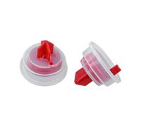 Getdoublerich Lot de 2 rondelles à diaphragme pour valve d'entrée de réservoir de toilette 43758, entrée latérale et inférieure, pièce de rechange compatible avec 4375800M, joint en caoutchouc rouge