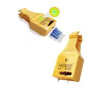 Getdoublerich Testeur de fusible avec indicateur LED, extracteur de fusible réglable pour fusibles ATC ATC, fusible portable double fonction pour voiture, camion, jaune