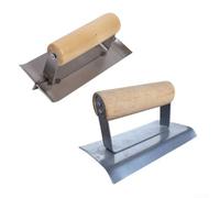 Getdoublerich Truelle de bordure en acier inoxydable pour béton et rainureuse à ciment, ensemble d'outils d'angle à 90° pour finition interne/extérieure et cloison sèche (type A)